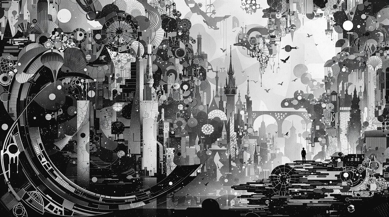 Art Deco Collage with Ethereal Fairycore Elements