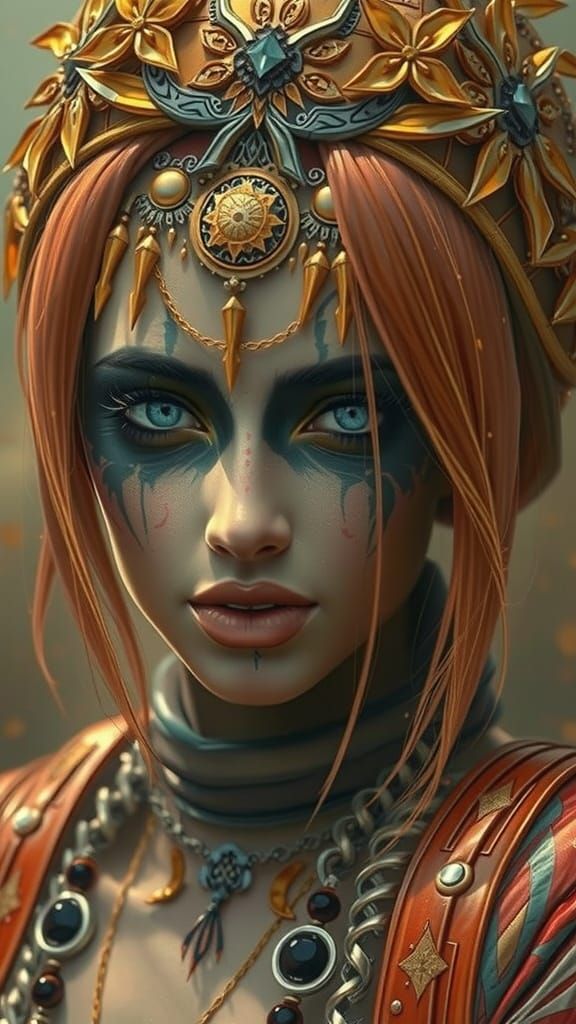 Ethereal Fantasy Portrait of a 40 Year Old Woman