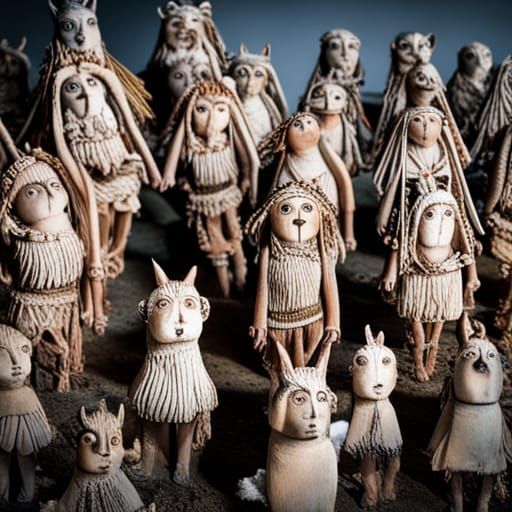 Miniature Village Festival of Furry Humanoids