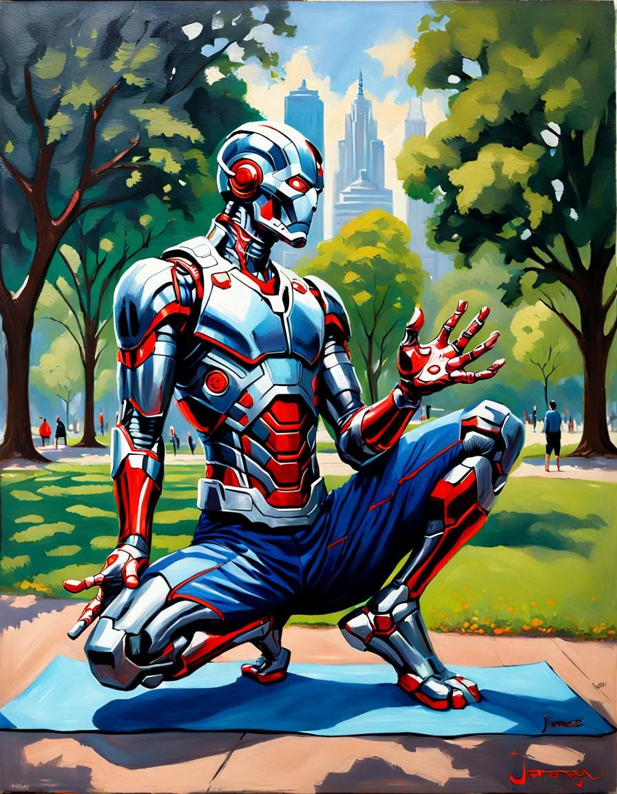 Ultron Finds Zen: Yoga in the Park