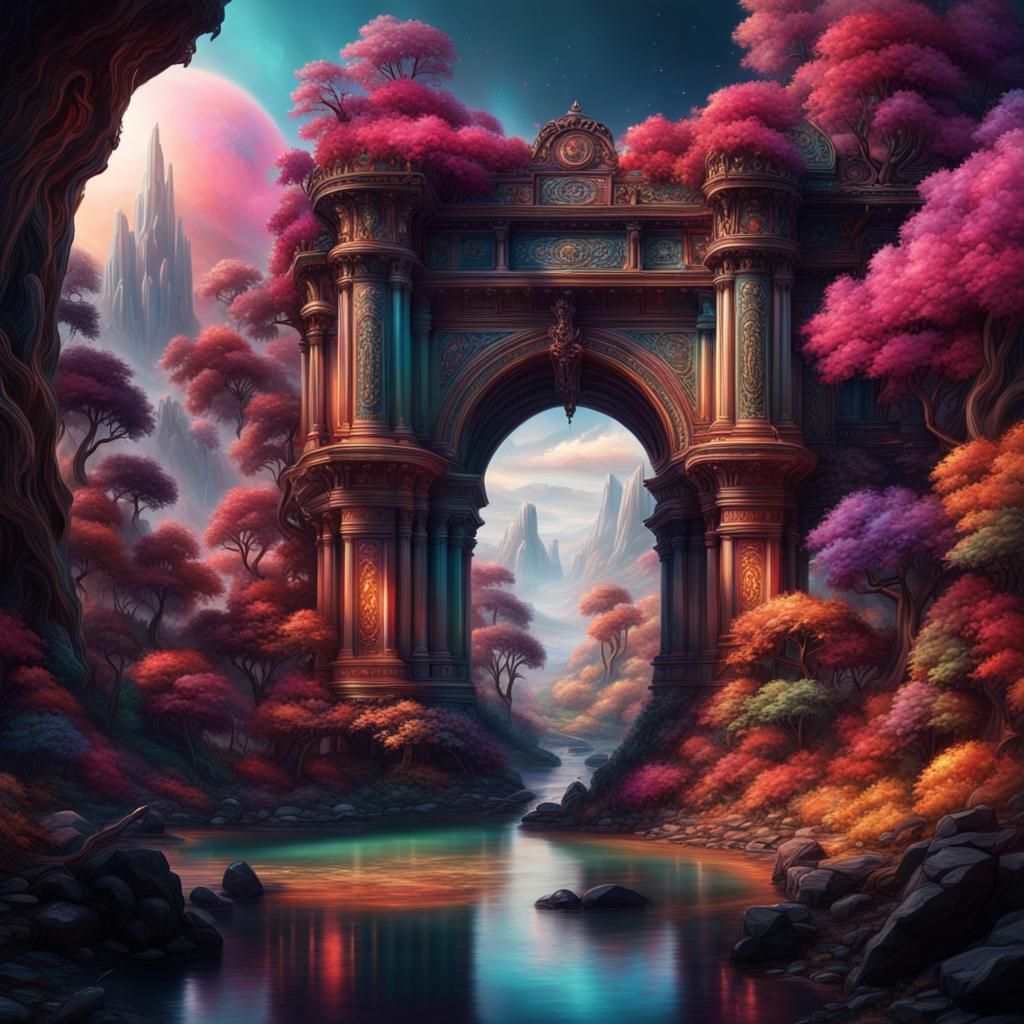 Cosmic Fantasy: A Hyperrealistic Digital Painting