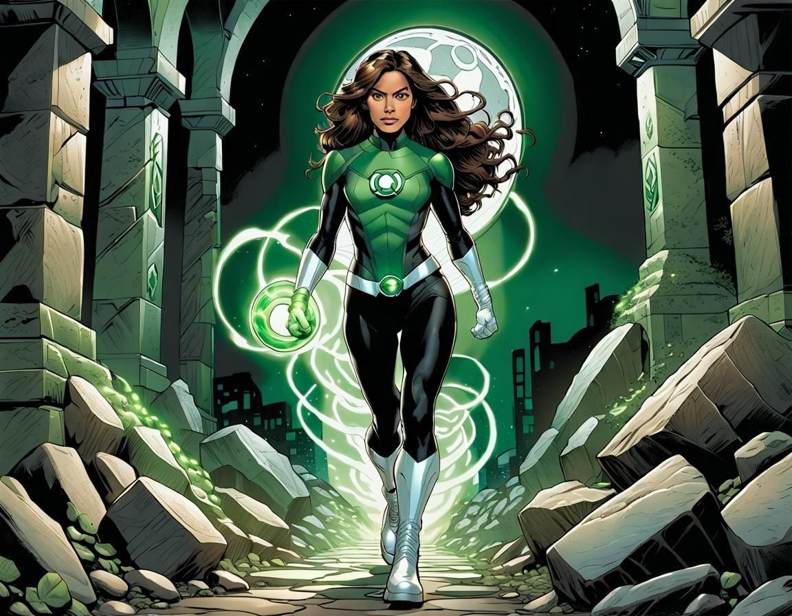 Hispanic Woman, Comic Book Art in 90s Style