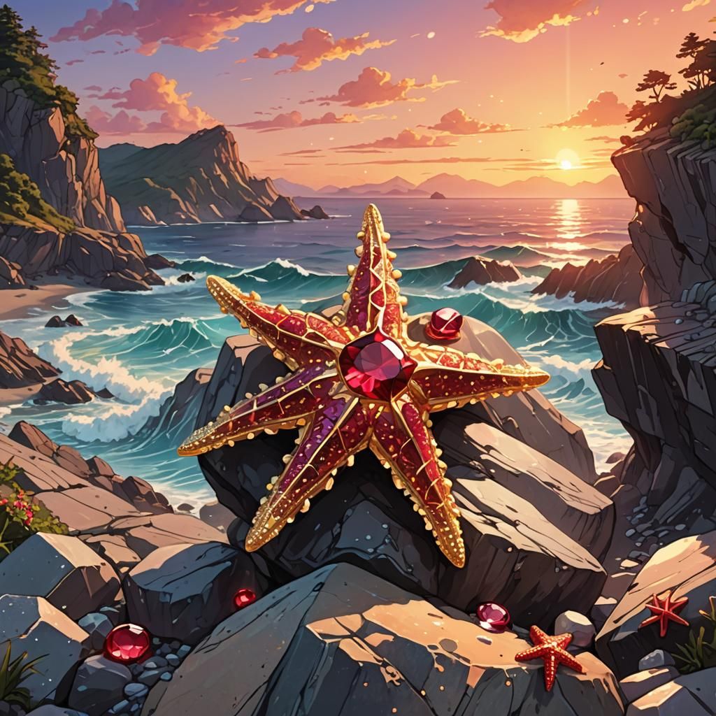 Starfish Ruby Gem Pokémon Cartoon Fan Art