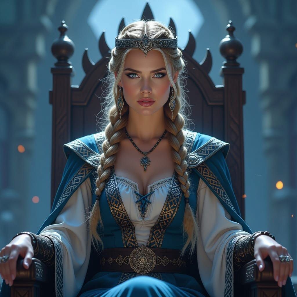 Viking Goddess Frigg Rising in Valhalla