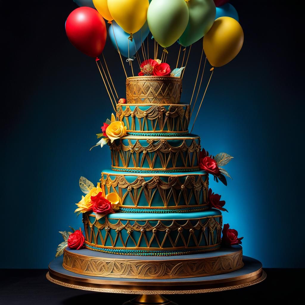 Cirque du Soleil Cake: Hyperrealistic Digital Art