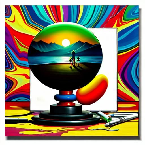 Surreal Dreamscape in Matte Oil Painting Style