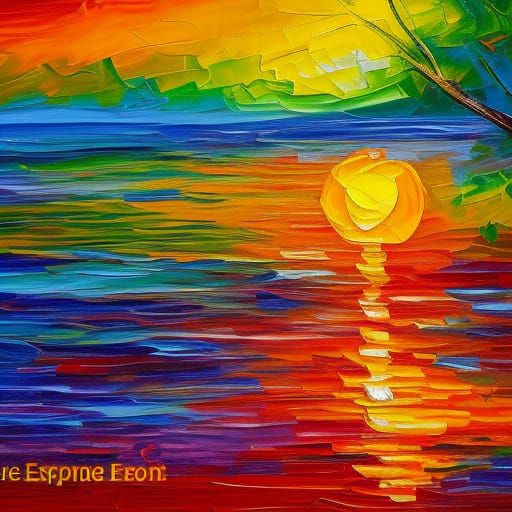 Neo-Impressionist Sunrise in Expressionist Style