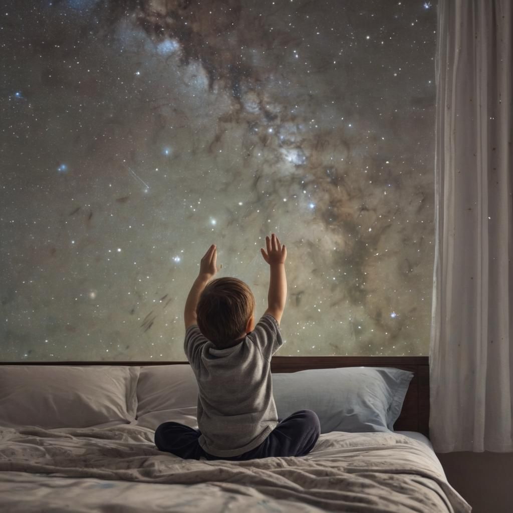 Boy Reaches for the Stars, Pleiades Constellation
