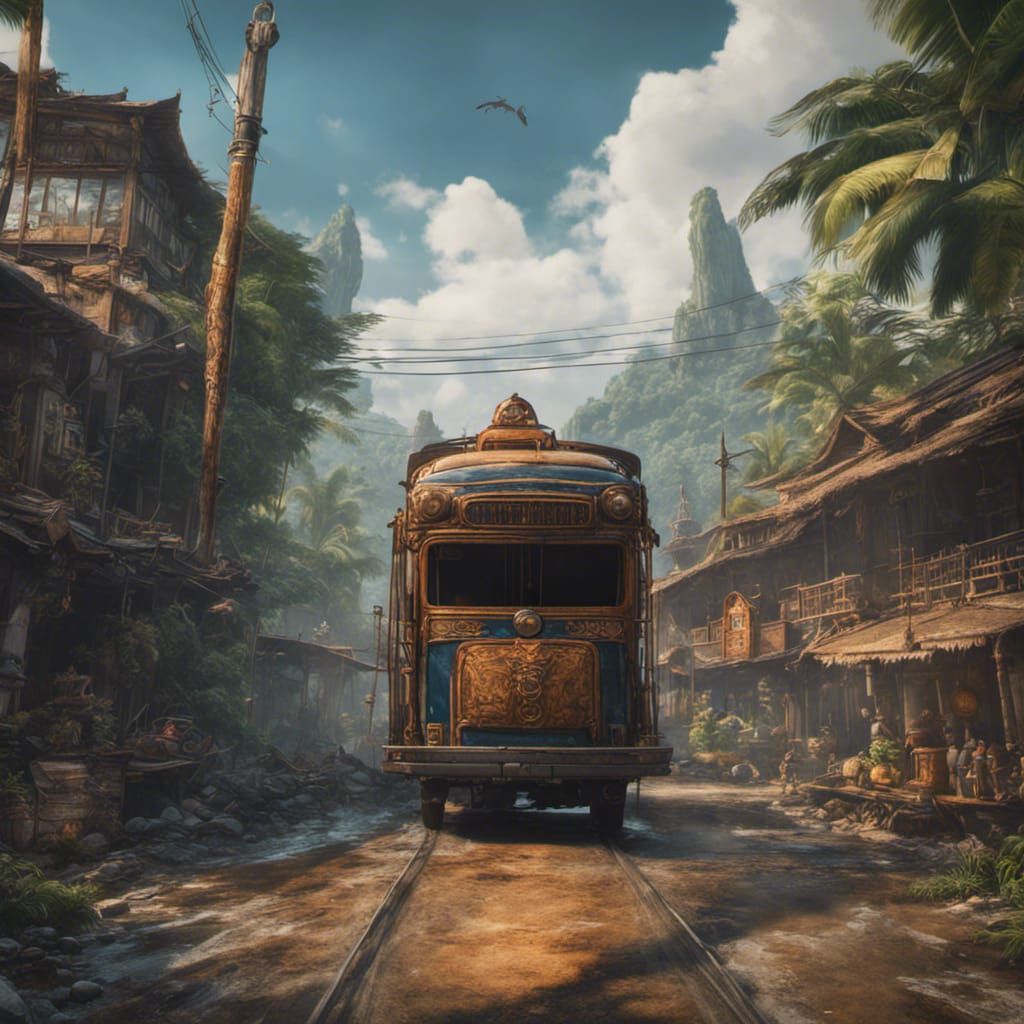 Philippine Transportation in Detailed Matte Painting