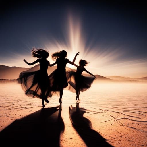 Campfire Shadows Dance in Radioluminescent Atmosphere