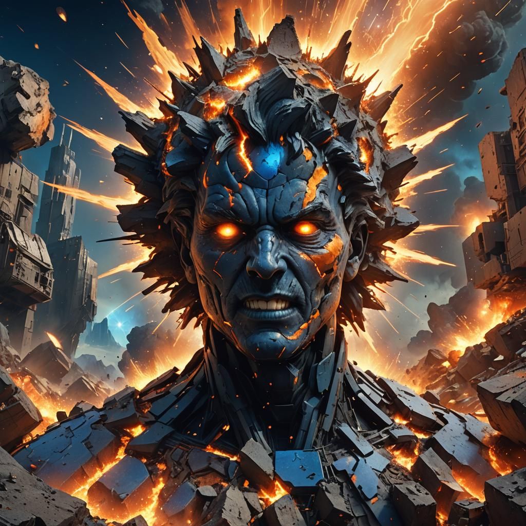 Earth Explosion: A Sci-Fi Matte Painting