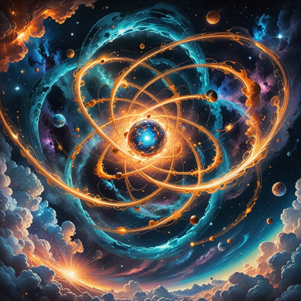 Cosmic Surrealism: Universe Within an Atom