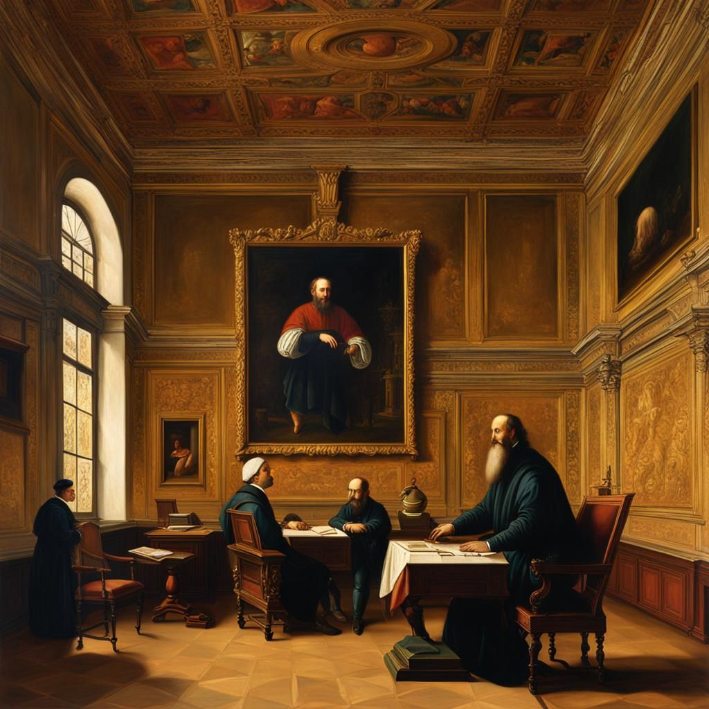 Renaissance Portrait of Giovanni Borgherini in Oil