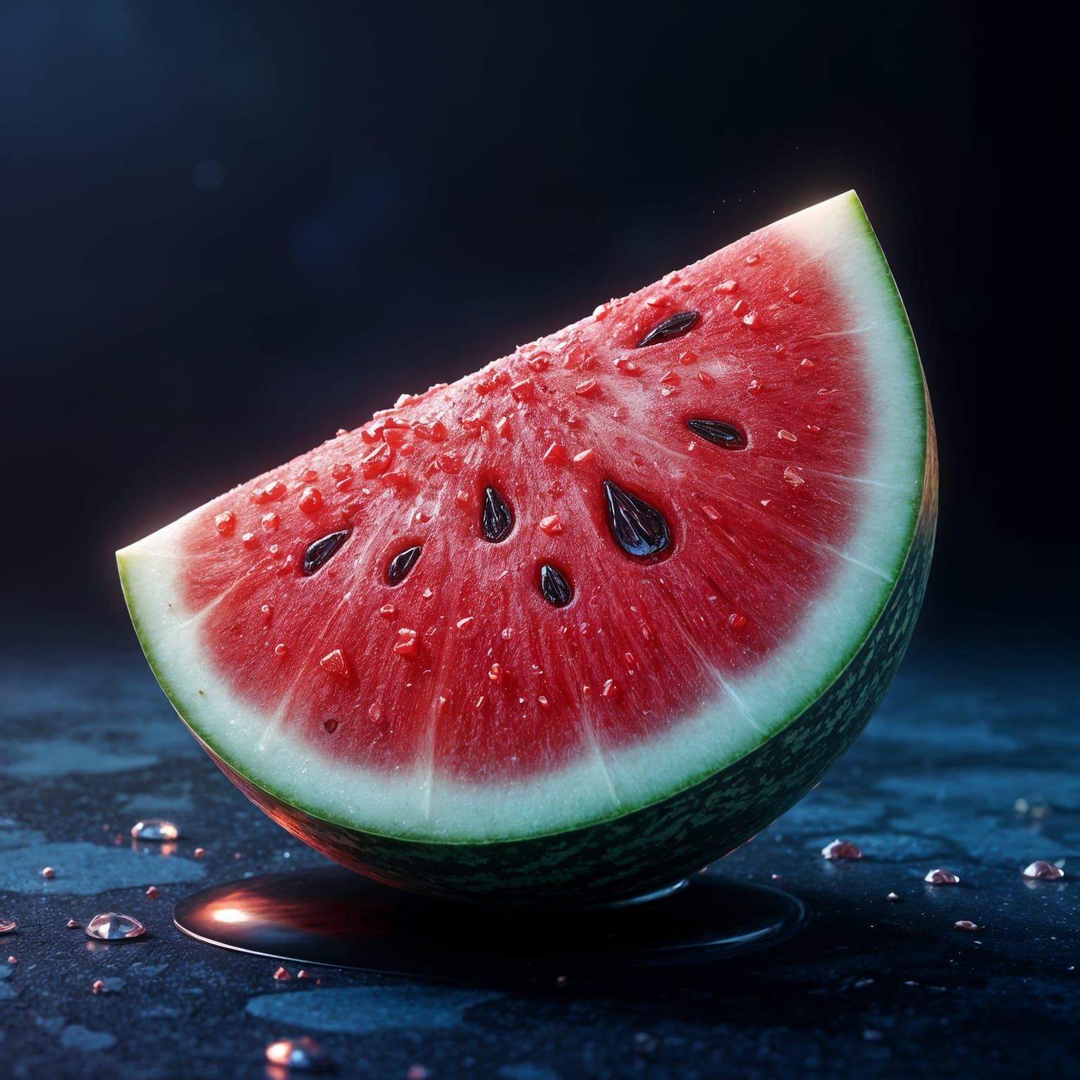 Vibrant Watermelon Slice in Extravagant Fantasy World