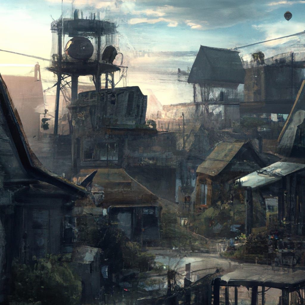 Post-Apocalyptic Bohemian Village in Hyperrealistic Digital ...