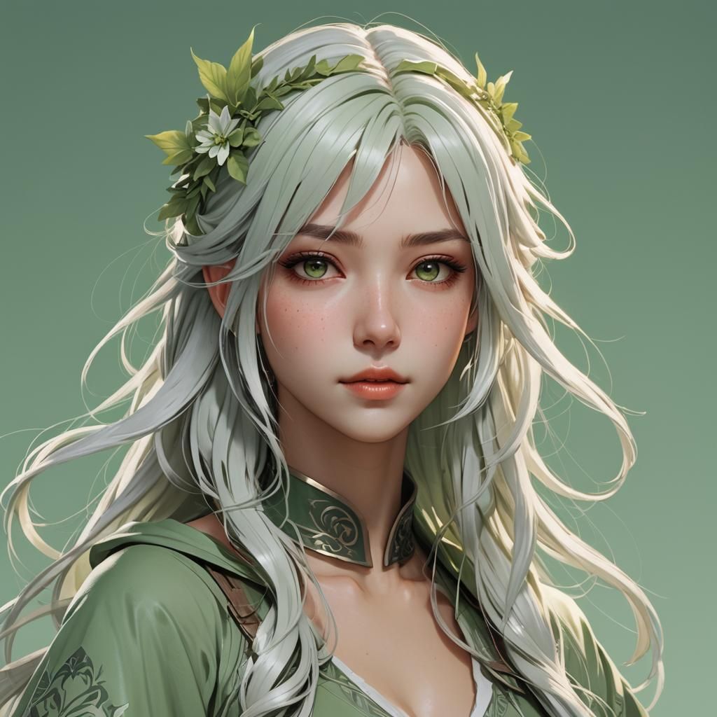 Anime Girl Portrait in Hyperdetailed Style