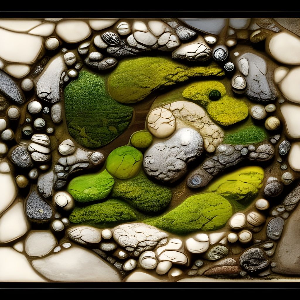 Yin-Yang of Moss and Stone: Digital Rendering