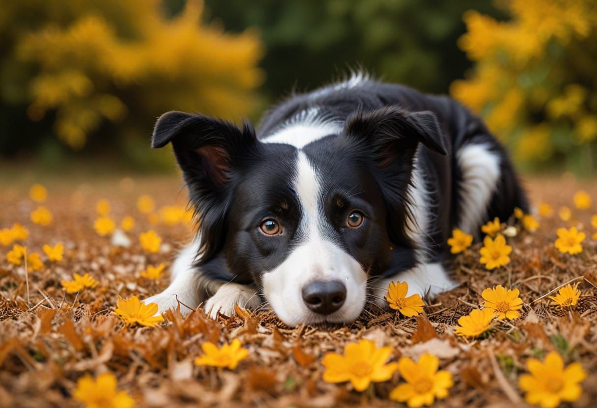 Border Collie Portrait: A Detailed Close-Up