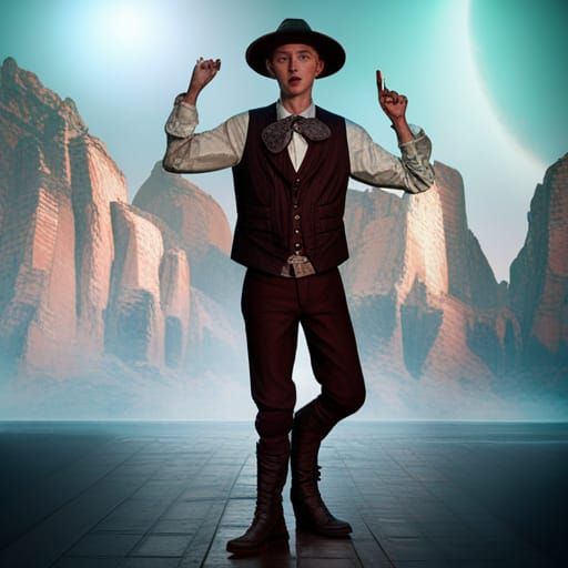 Troye Sivan as Cowboy Sings in Saloon