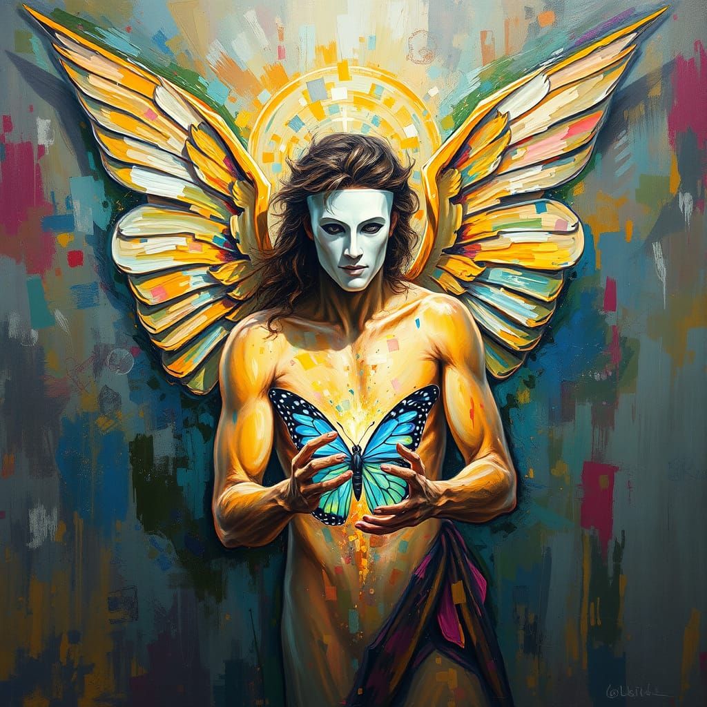 Ancient Greek God of Sleep Takes Flight in Vibrant Neo-Impre...