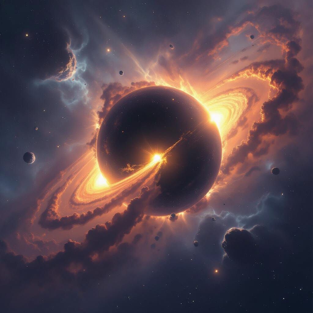 Supermassive Black Hole Consuming Star in Cosmic Vista