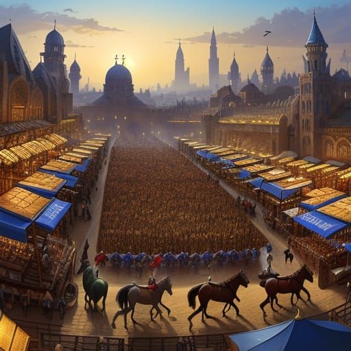 Fantasy City Horse Race: Concept Art
