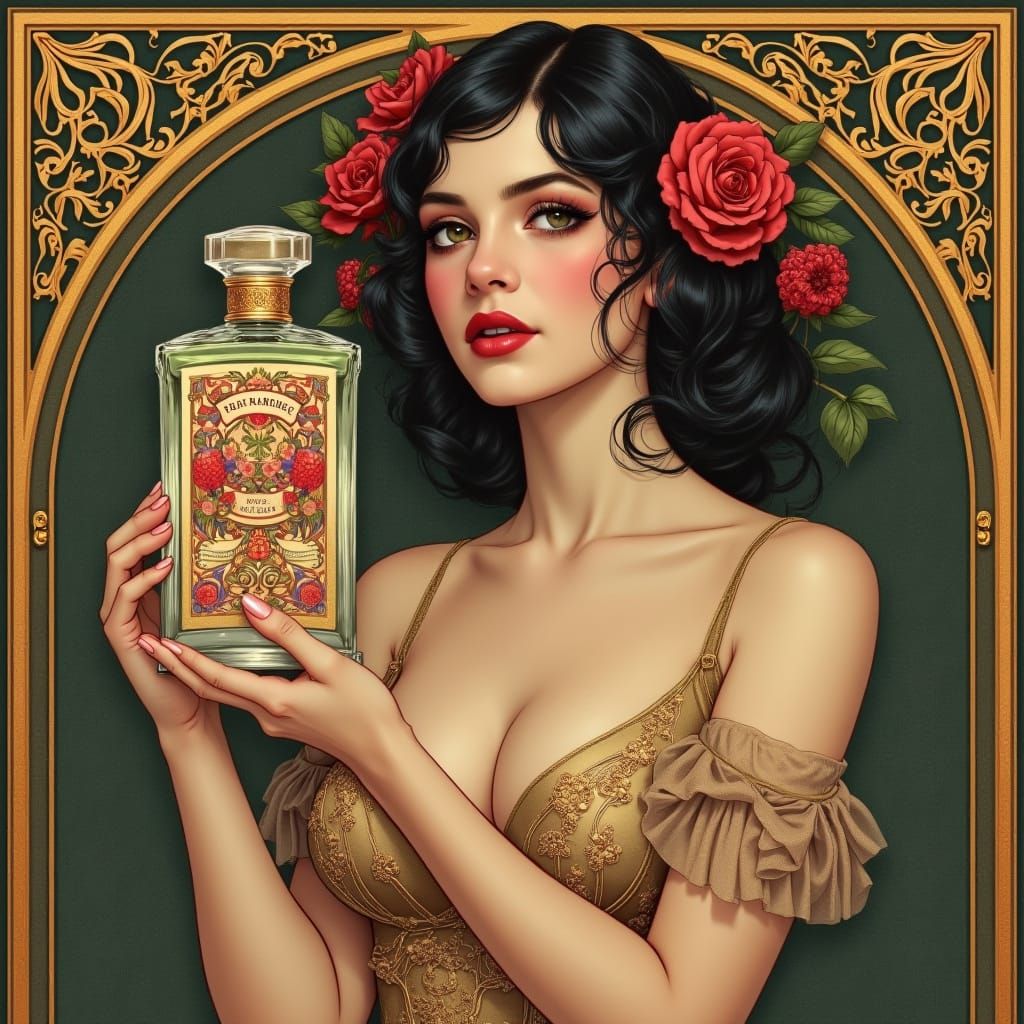 'Velvet Raspberry'. The label has roses and raspberry. In the center