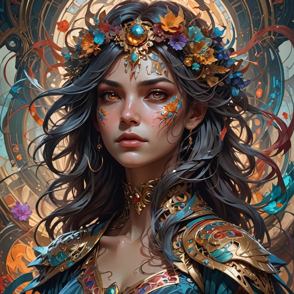 Utopian Nightmare Portrait in Digital Art Style