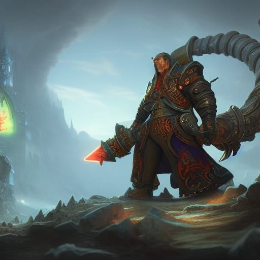 Fantastical Arcane Cannon in Detailed Matte Painting