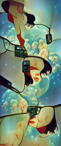 Vintage Sci-Fi Artwork in Satoshi Kon Style