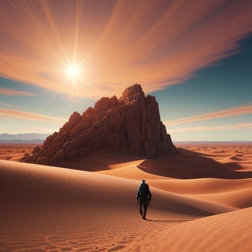 Sweeping Desert Landscape in Hyper-Realistic Digital Art
