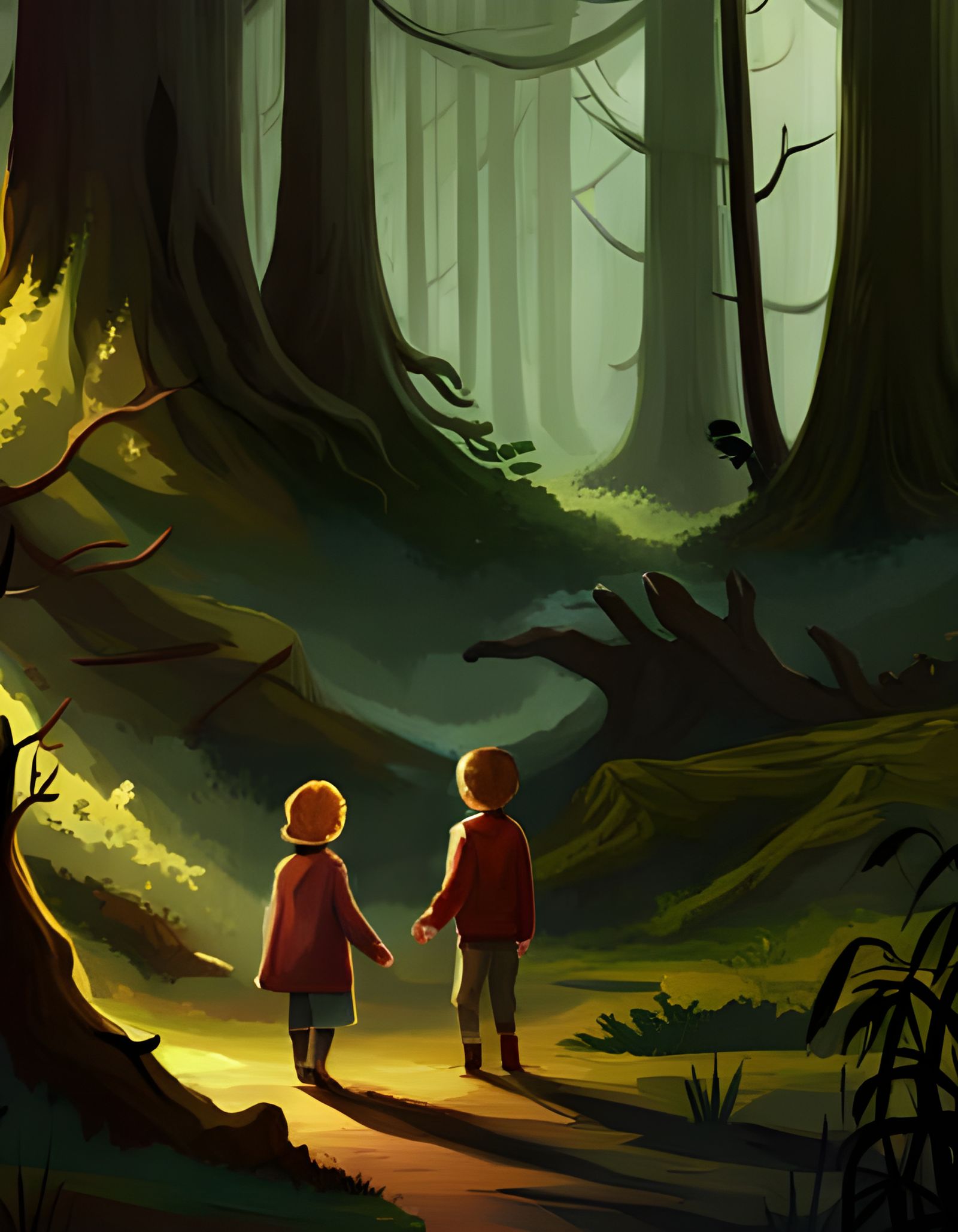 Forest Younglings: Magic Realism Poster Art