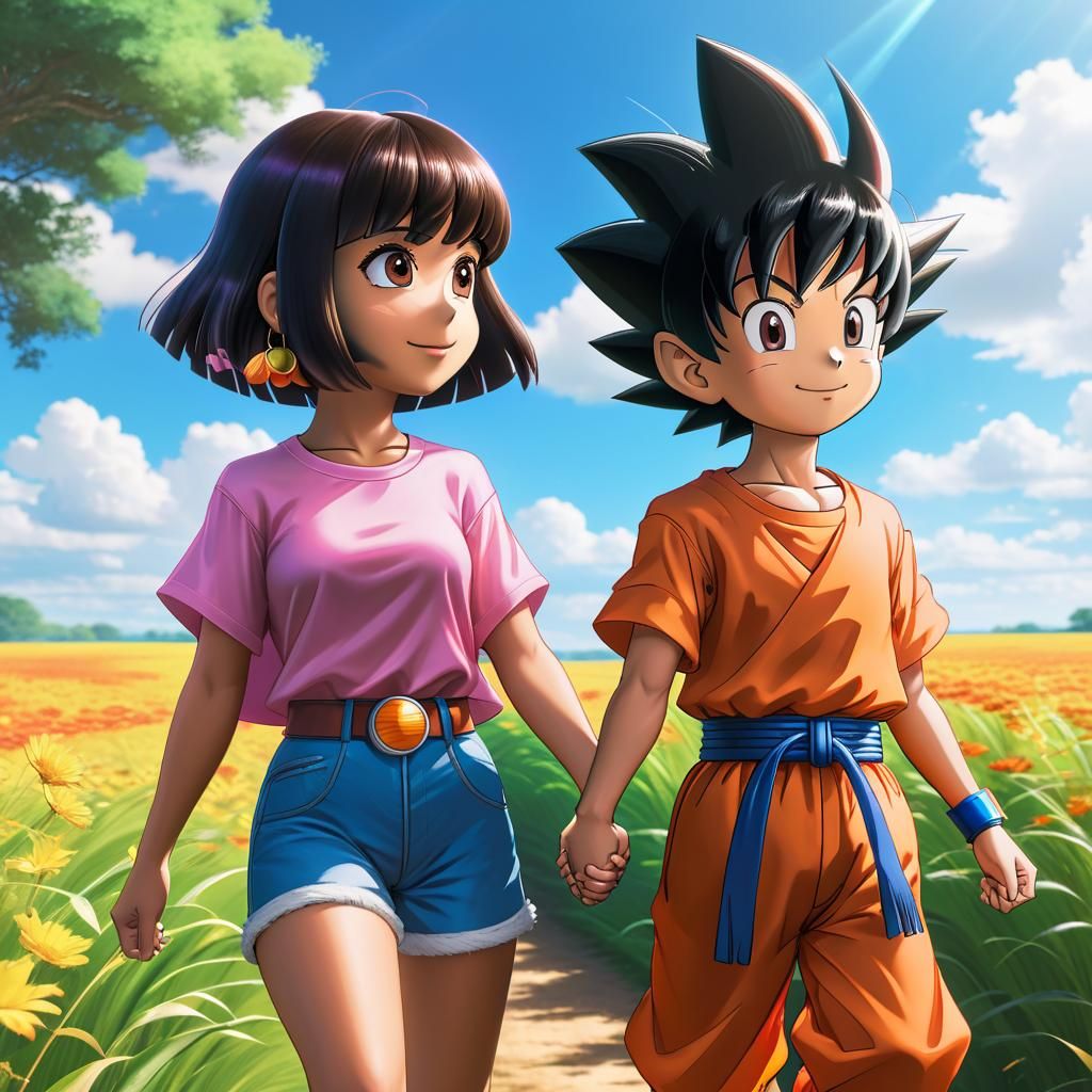 💞 Dora & Goku in love 💞