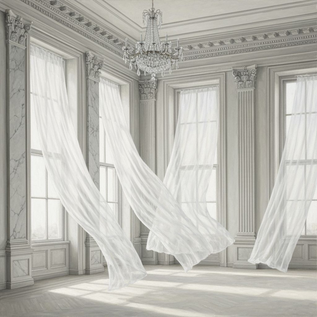 Abandoned Victorian Ballroom Glazed Oil Painting