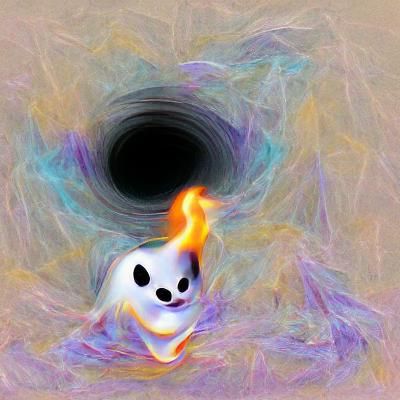 Ghostly Figure Trapped in a Black Hole