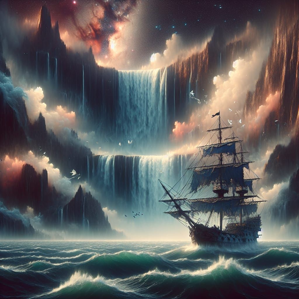 Pirate Ship's Journey to the Edge of the World