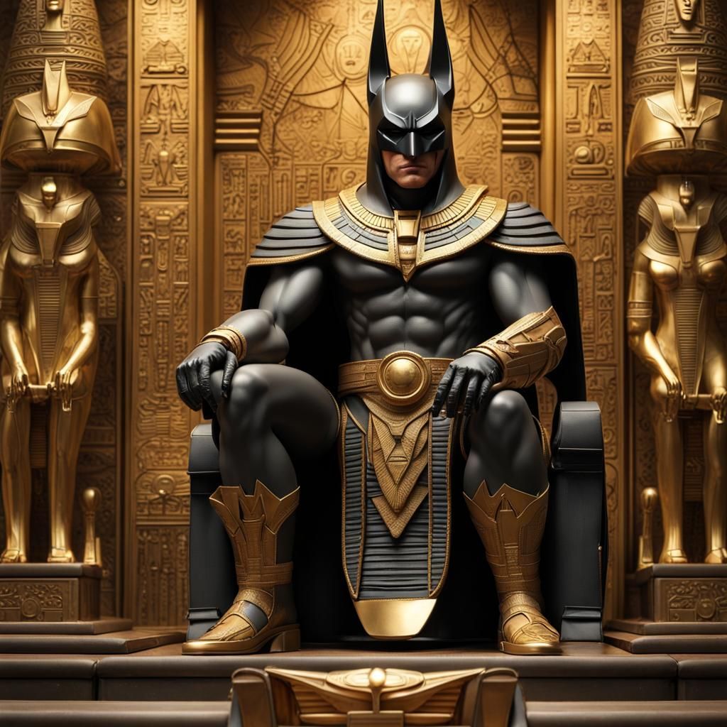 Batman as Anubis: Ancient Egyptian God in Gold