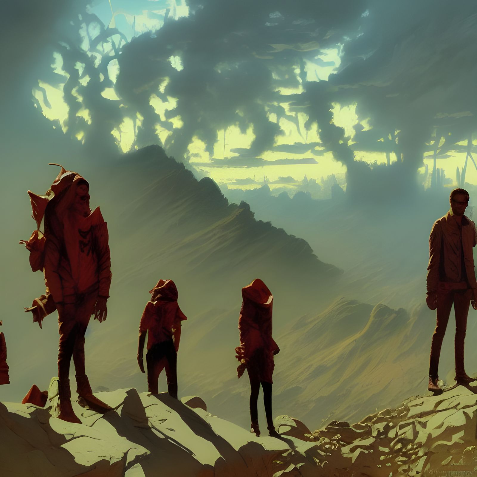 Sinister Teenage Wasteland Oil Painting