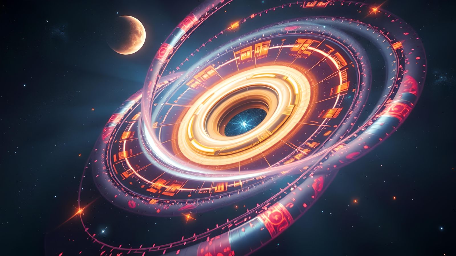 Epic Plasma Galaxy Vortex in Oil Painting Style