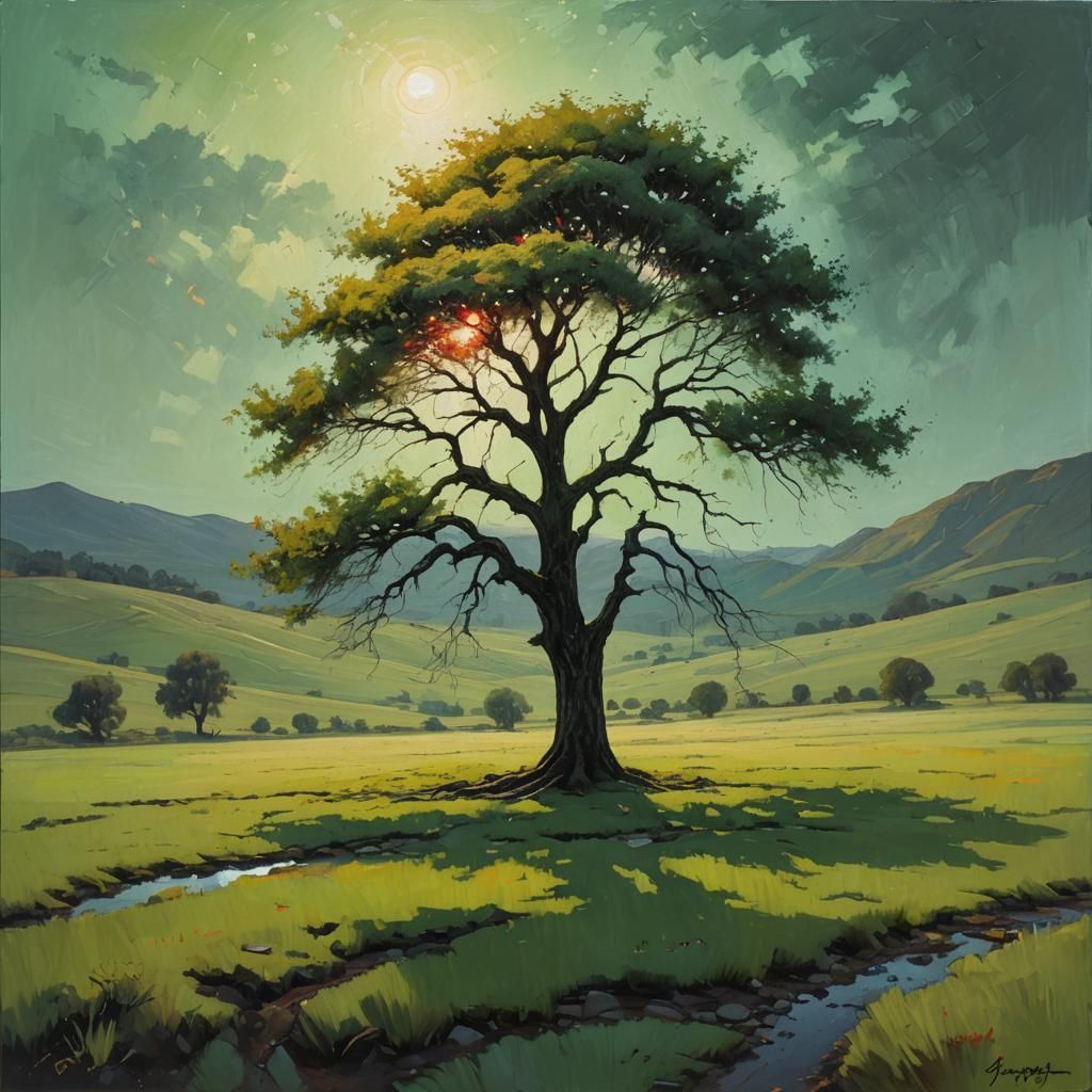 Ethereal oil painting