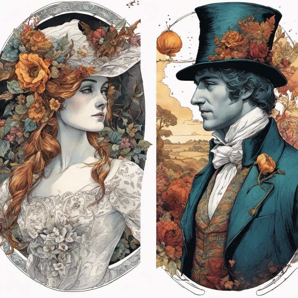 Regency Witch Wedding by Charles Vess, 4K