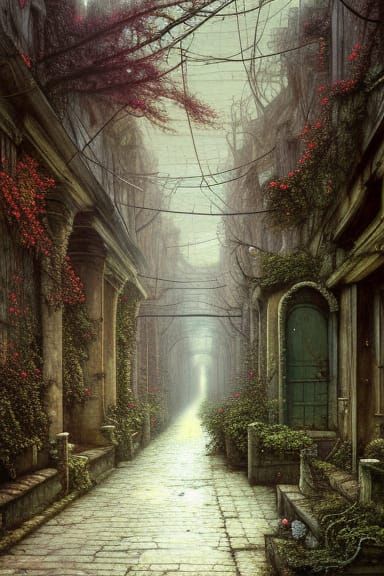 Abandoned City Reclaimed: German Romanticism Style