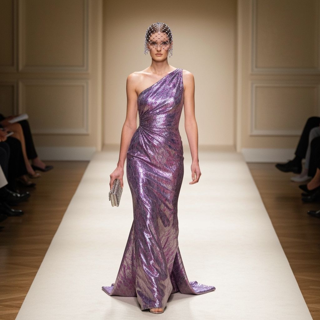 Armani Gown on Runway: High-Fashion AI Art