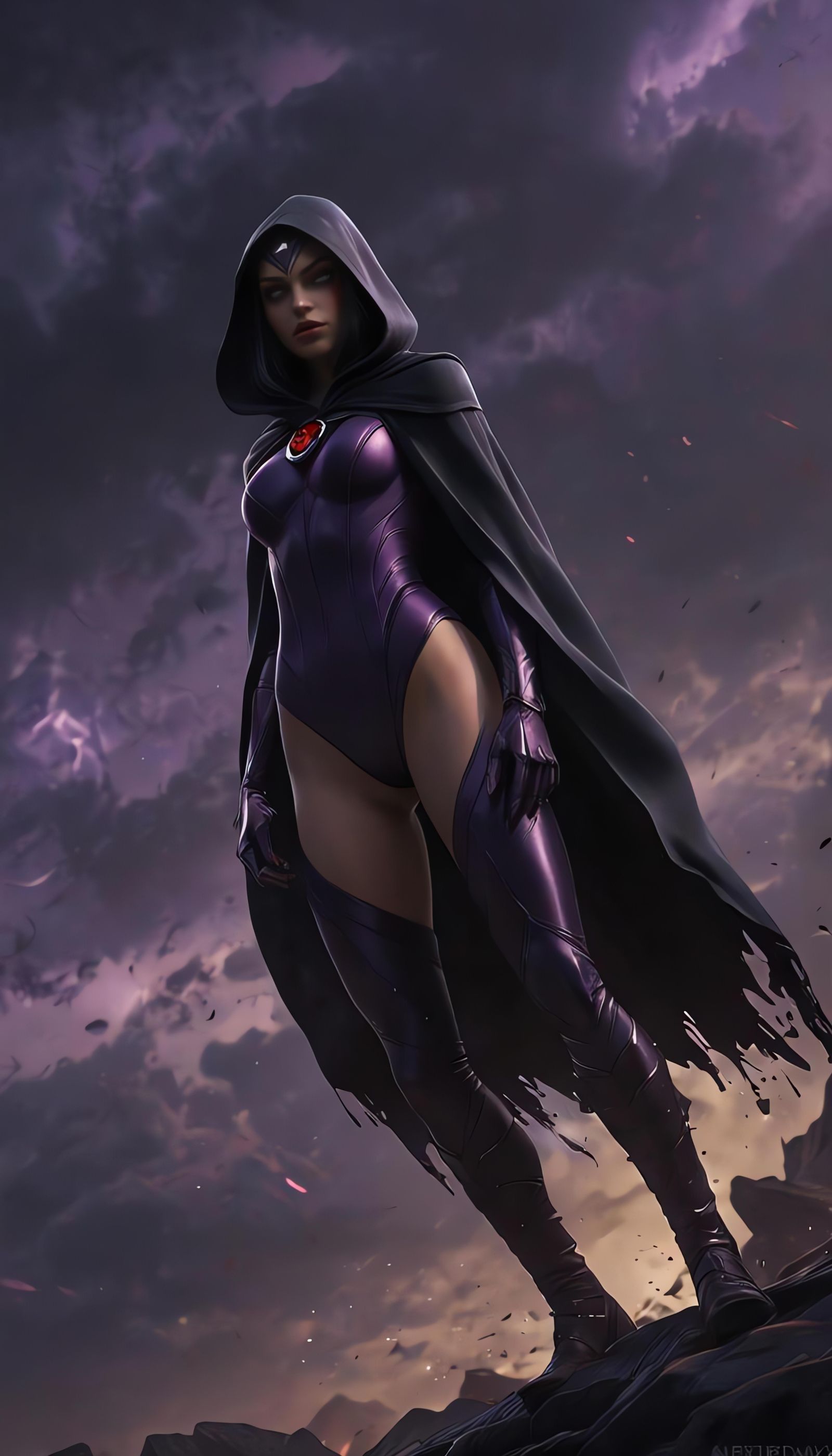 Raven from Teen Titans as Dark Fantasy Art