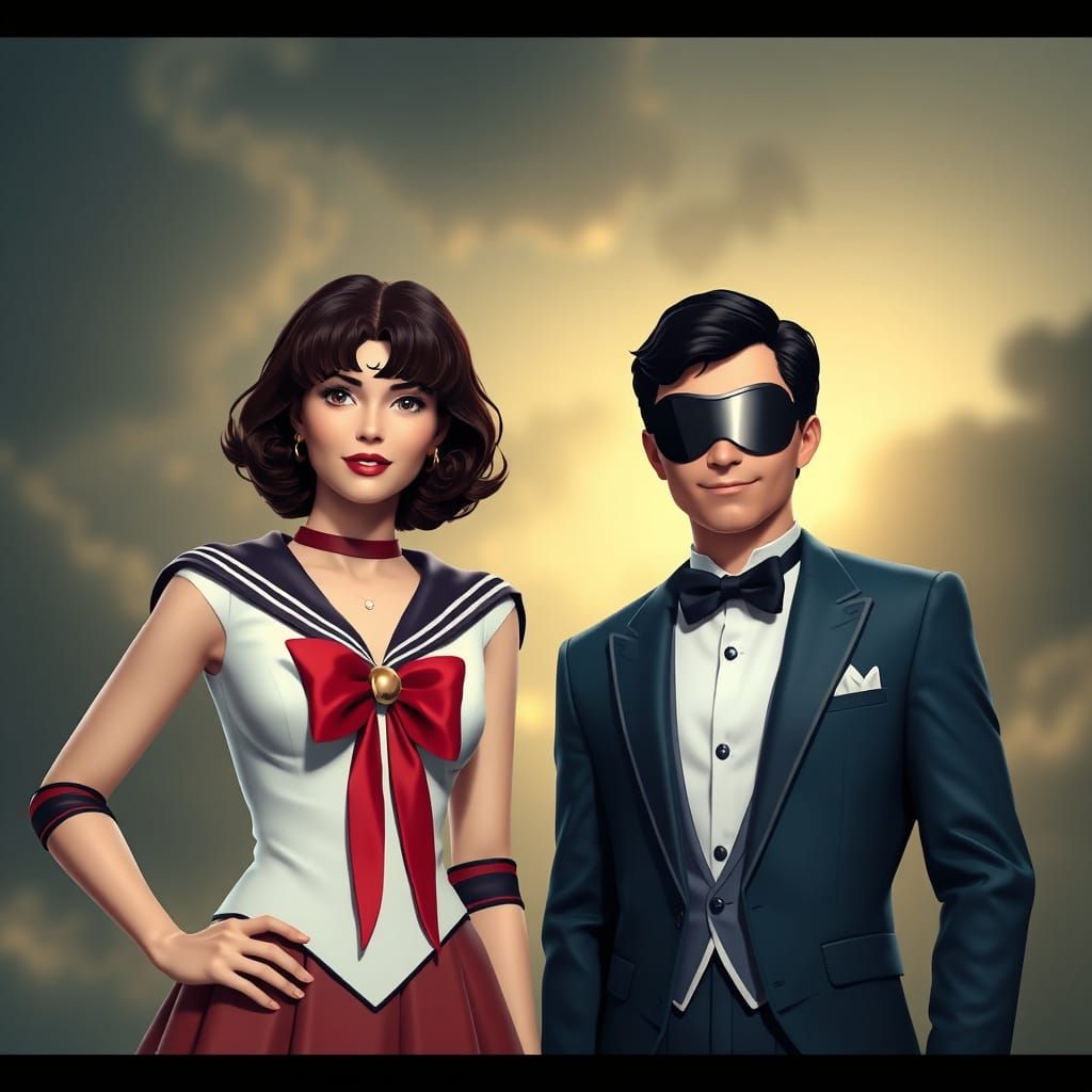 Sailor Moon & Tuxedo Mask in Lois & Clark Style