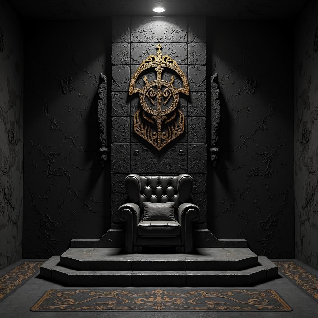 Dark Cult Throne Room in Gothic Style