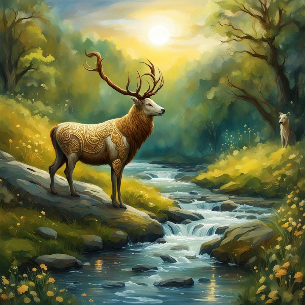 Belenus: The Celtic Sun God in Digital Painting