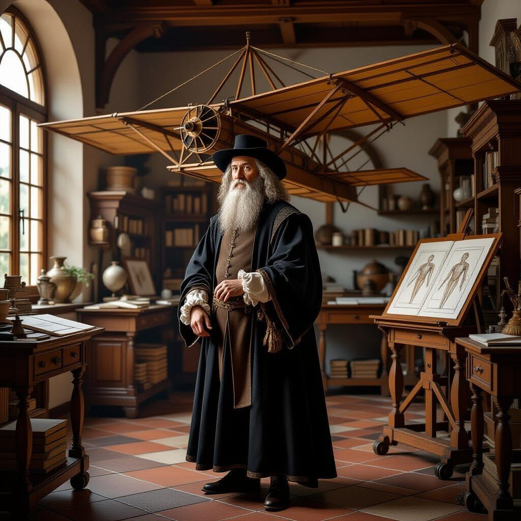 Da Vinci Unveils His Flying Machine: Renaissance Meets Futur...