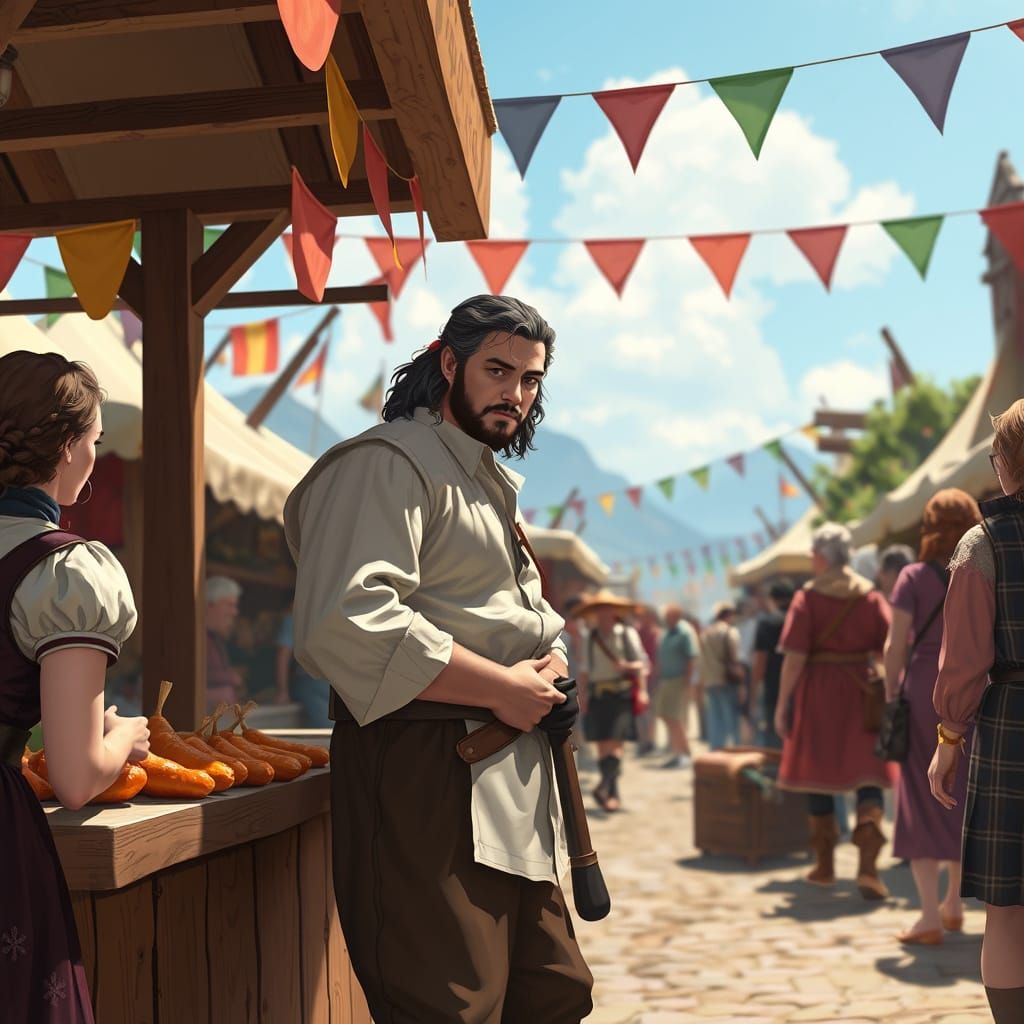 Jon Snow at a Renaissance Fair, Digital Art