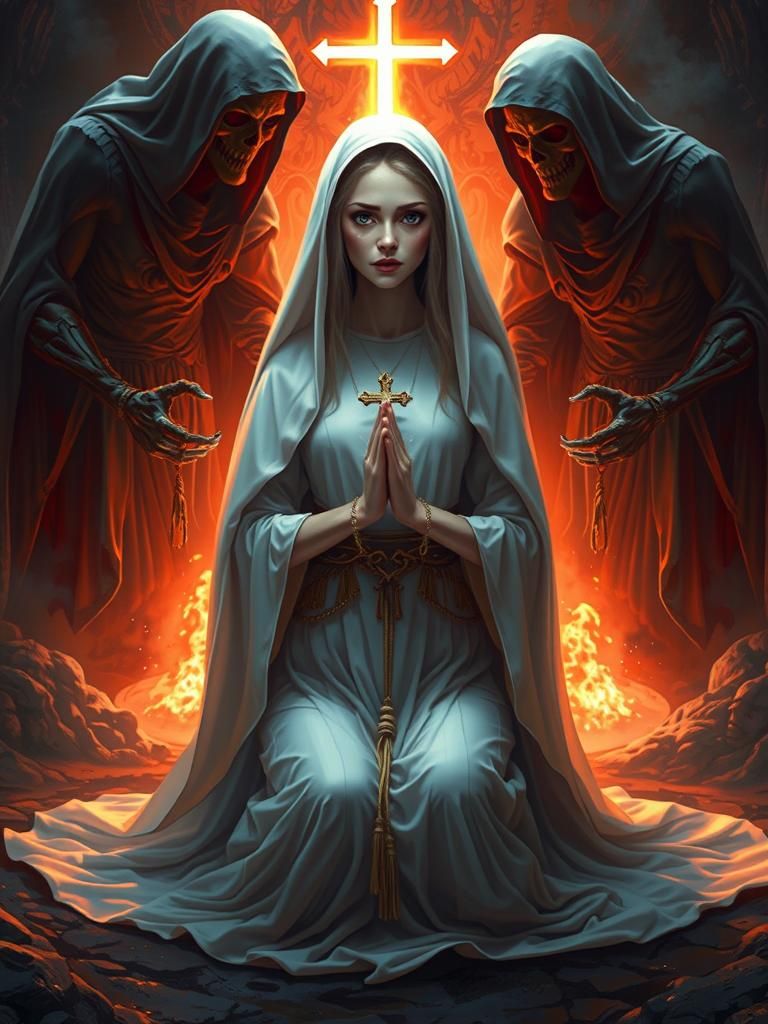 Nun Praying in Gehenna, Ultra-Realistic Horror